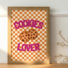 Affiche Illustration Retro Colorée Cookies Lover