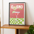 Affiche Illustration Cocktail Retro Cosmo