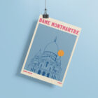 Affiche illustration Montmartre Paris