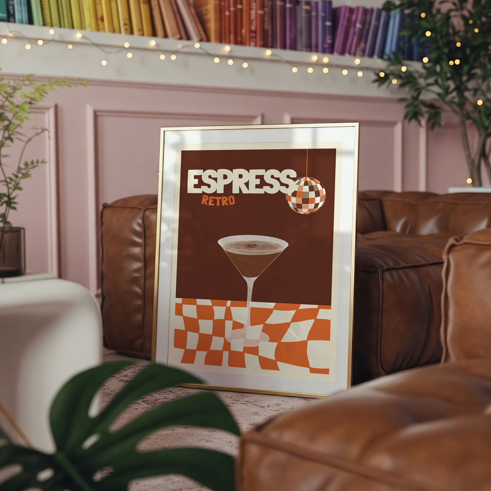 Affiche Illustration Cocktail Espresso Martini