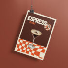 Affiche Illustration Cocktail Retro Espresso Martini