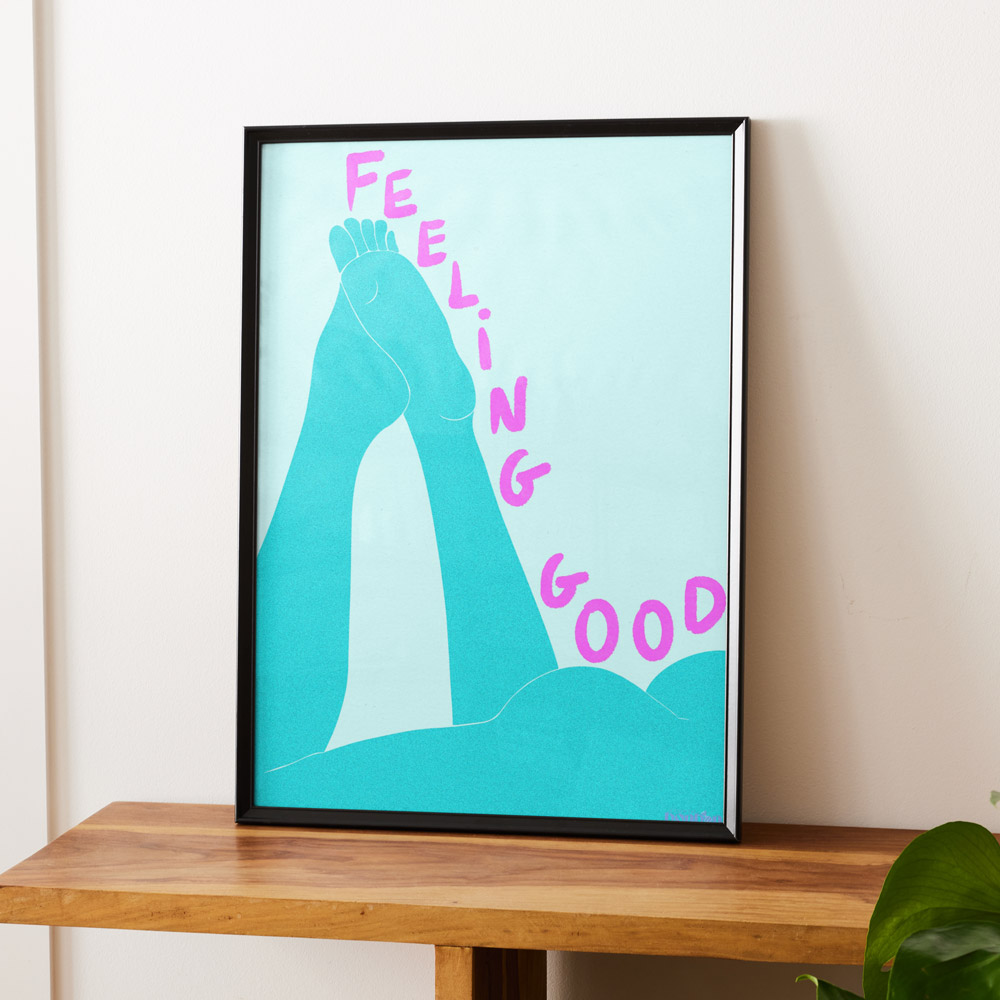 Affiche Illustration colorée Feeling Good