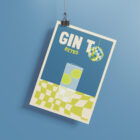 Affiche Illustration Cocktail Retro Gin To