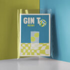 Affiche Illustration Cocktail Retro Gin To