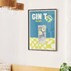 Affiche Illustration Cocktail Retro Gin To