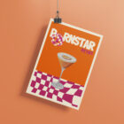 Affiche Illustration Cocktail Retro Pornstar Martini