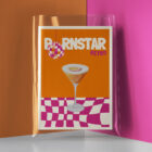 Affiche Illustration Cocktail Retro Pornstar Martini