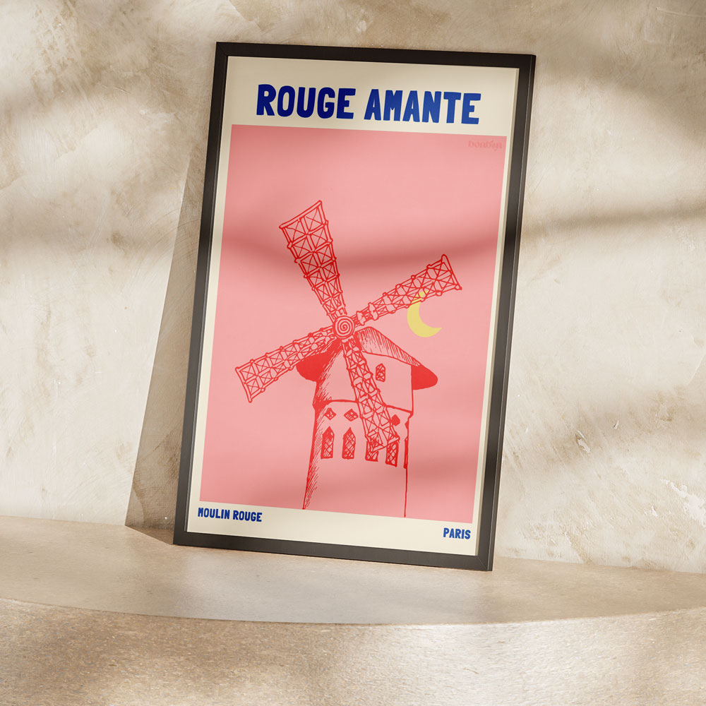 Affiche Illustration du Moulin Rouge de Paris