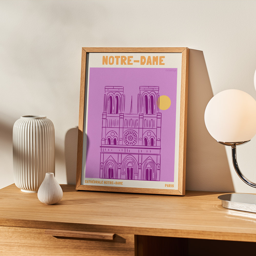 Affiche Illustration Notre-Dame Paris