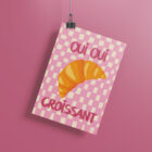 Affiche Illustration Croissant Paris